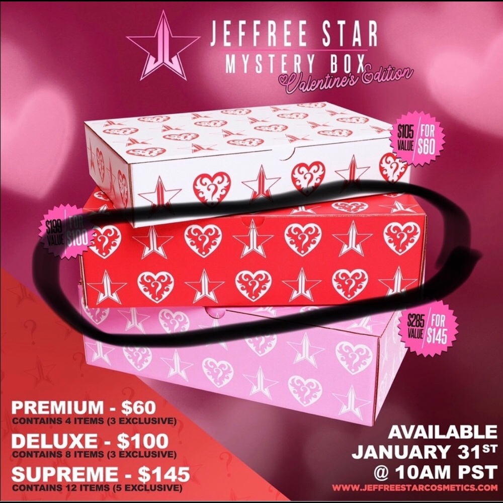 Jeffree Star Valentines Day Mystery Box ⭐️Deluxe⭐️